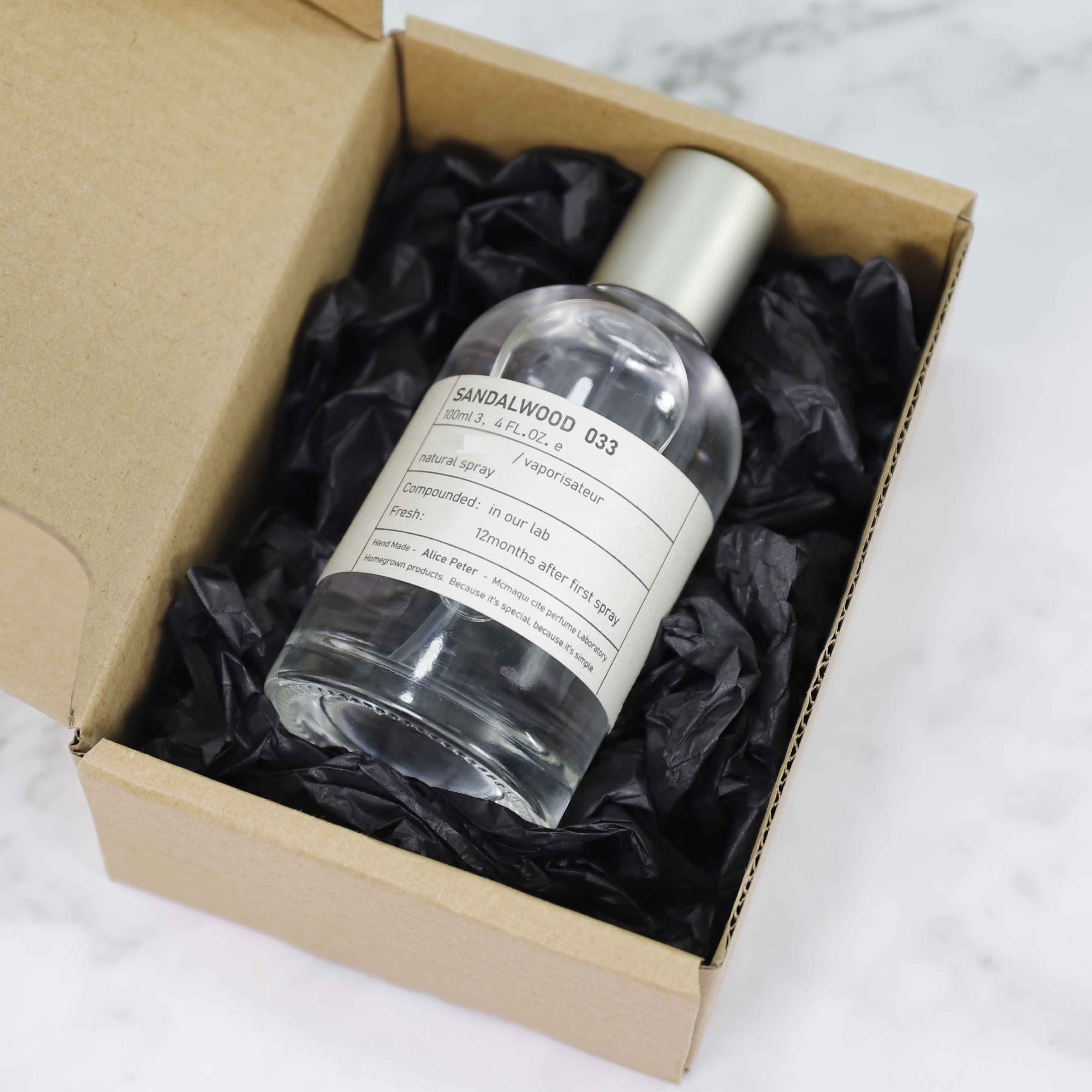Cosmetic Packaging Empty Round Clear Fragrance Glass Perfume Bottle 100ml with Spray