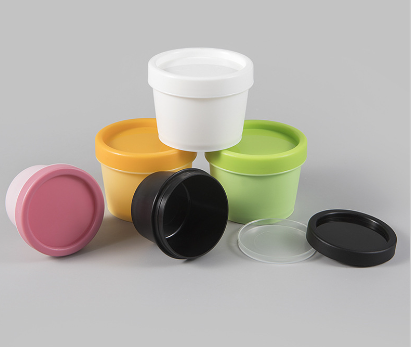 Cosmetic Packaging Facial Scrub 50g 100g Empty Colorful Plastic PP Cosmetic Cream Jar Plastic Cream Jar for Face Cream