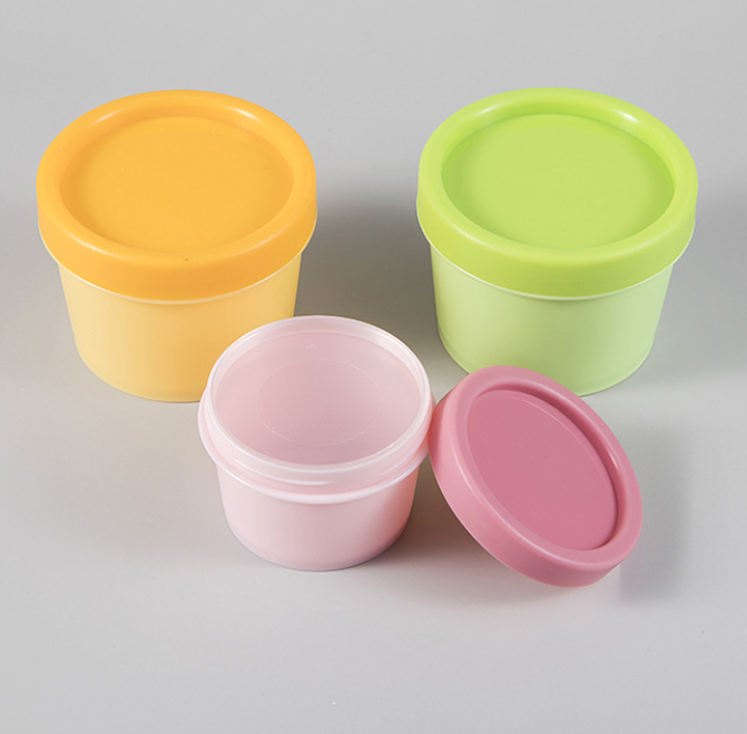 Cosmetic Packaging Facial Scrub 50g 100g Empty Colorful Plastic PP Cosmetic Cream Jar Plastic Cream Jar for Face Cream