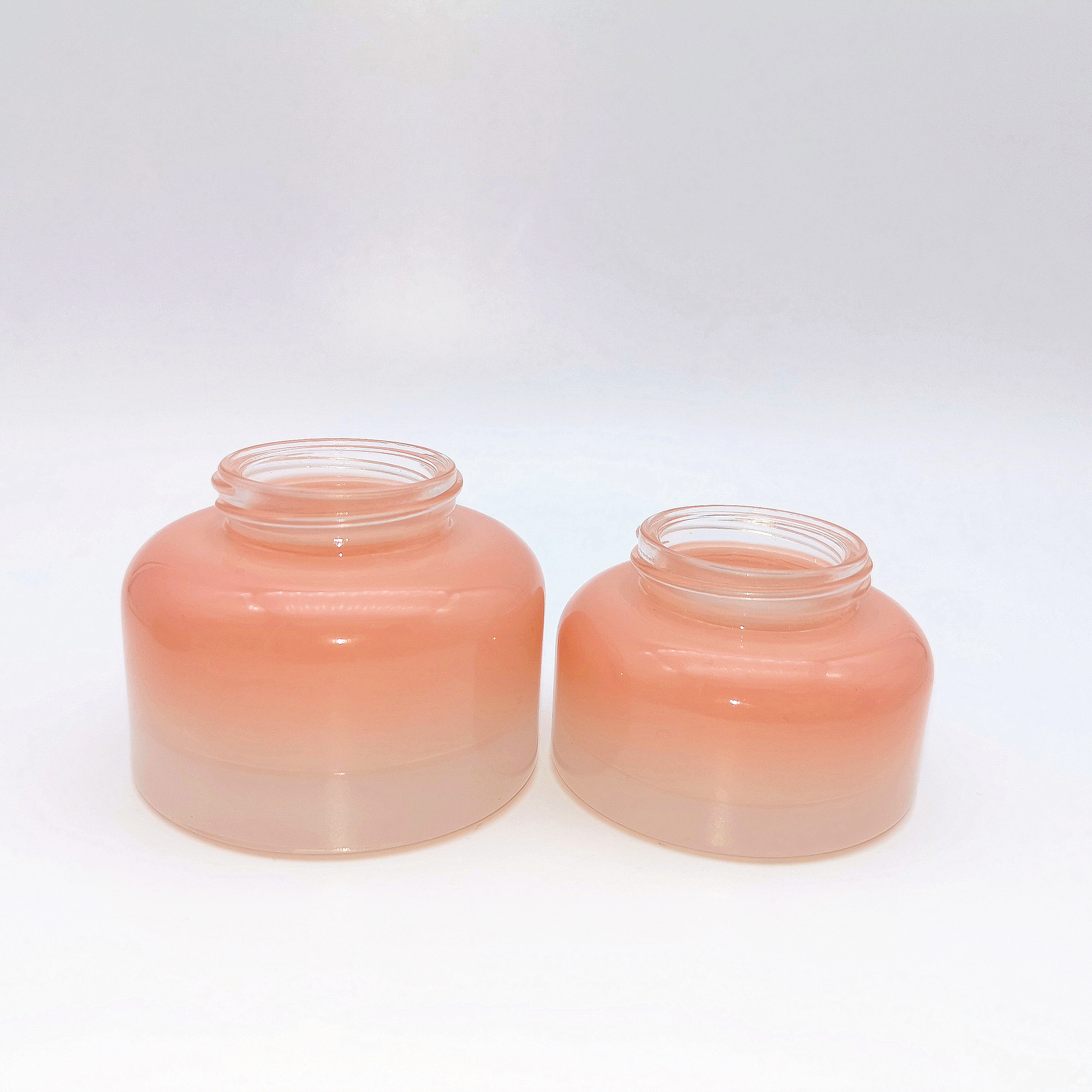 Cosmetic Packaging Glass Pink jar 30g 50g