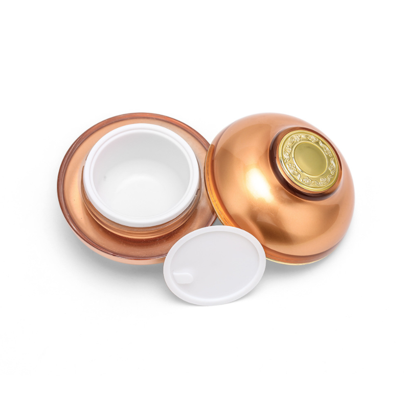 Cosmetic Packaging In Stock 5g 15g 30g 50g Gold Shiny Luxury Cosmetic Jar Cream Container Acrylic Jar