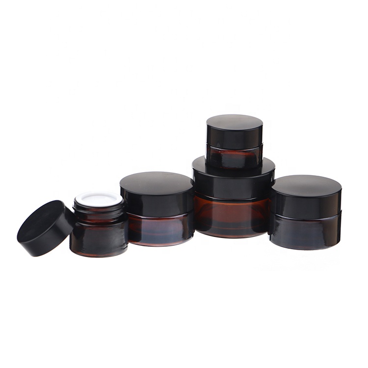 Cosmetic Packaging Jar 5g Skincare Eye Amber Glass Cream Bottle