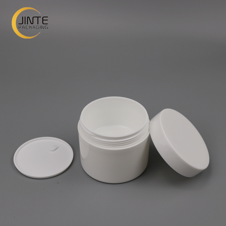 Cosmetic Packaging Jar Double Wall Thick Plastic White PP Jar 50ml