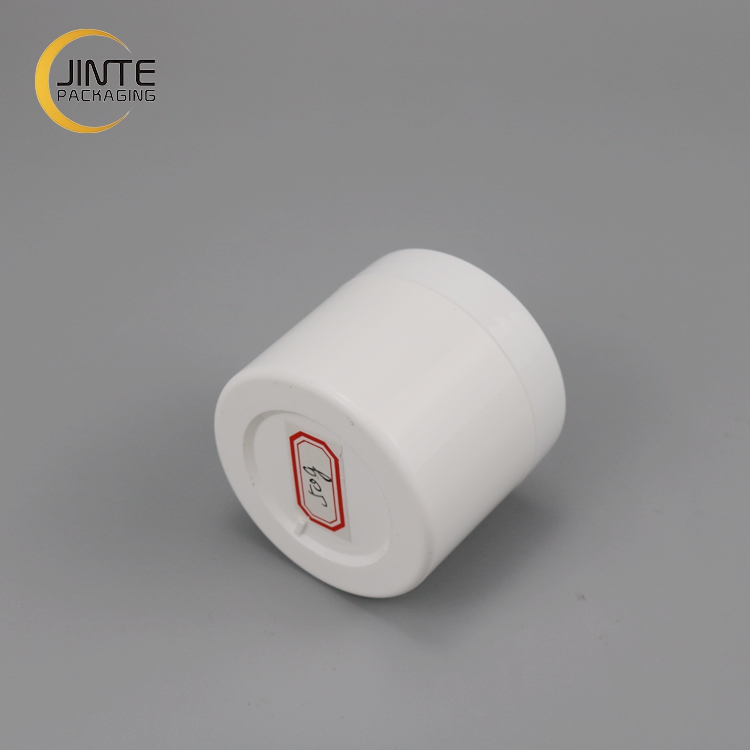 Cosmetic Packaging Jar Double Wall Thick Plastic White PP Jar 50ml