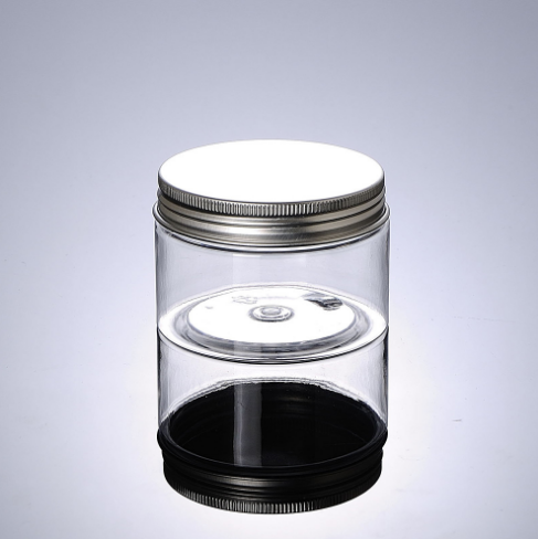 Cosmetic Packaging Jar Plastic Jar with Aluminum Lid Body Scrub Containers 200g Plastic Cosmetic PET Jar