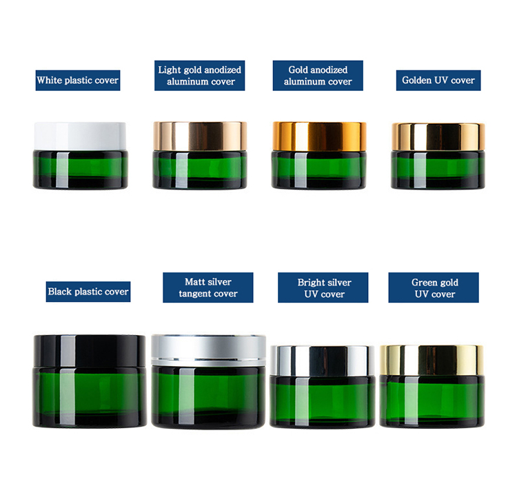 Cosmetic Packaging Jar cobalt blue glass jar gold cap