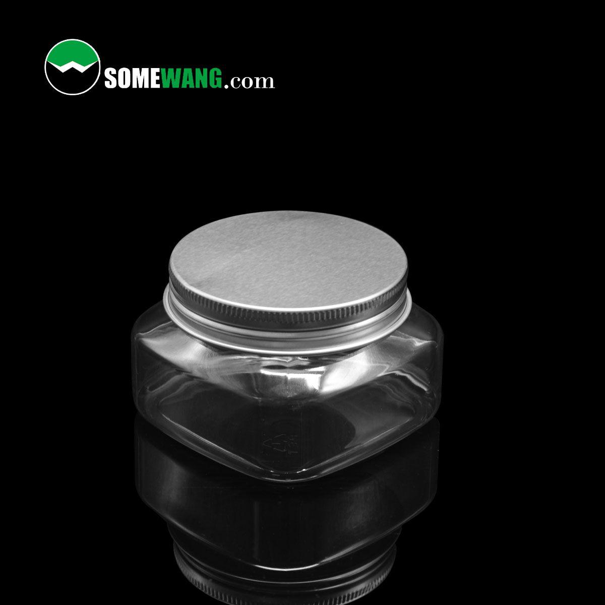 Cosmetic Packaging Manufacturer Square PET Jar for Skin care  with screw cap
