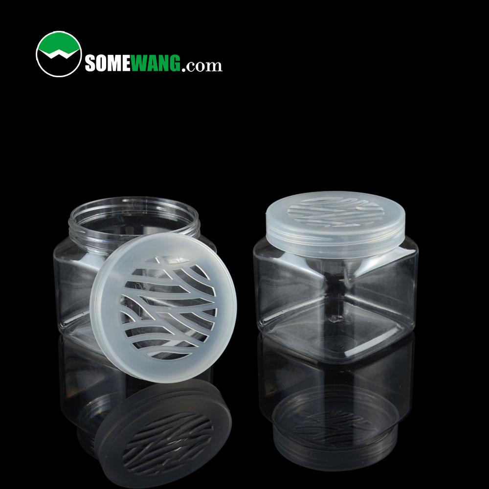 Cosmetic Packaging Manufacturer Square PET Jar for Skin care with screw cap