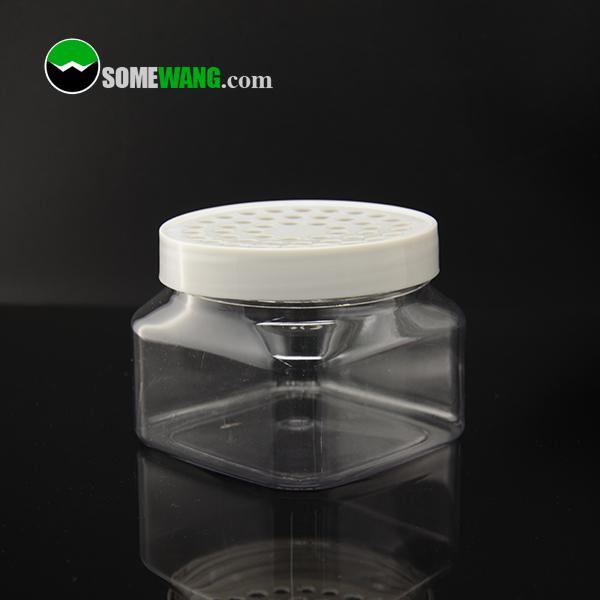 Cosmetic Packaging Manufacturer Square PET Jar for Skin care with screw cap