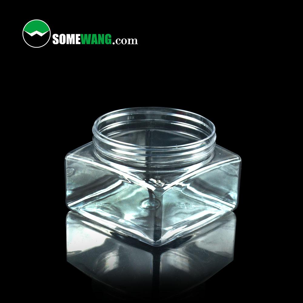 Cosmetic Packaging Manufacturer Square PET Jar for Skin care with screw cap