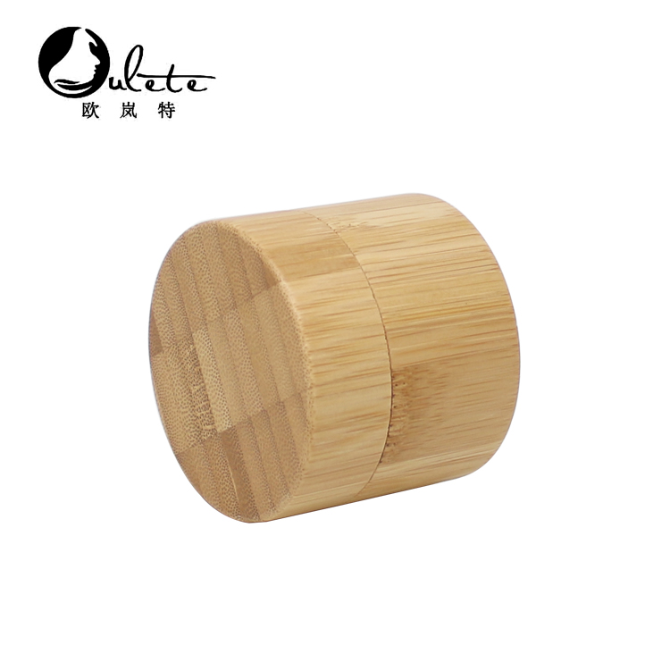 Cosmetic Packaging Natural Bamboo Glass Jar With Bamboo Lid With customized Logo 15g 20g 30g 50g 100g 200g