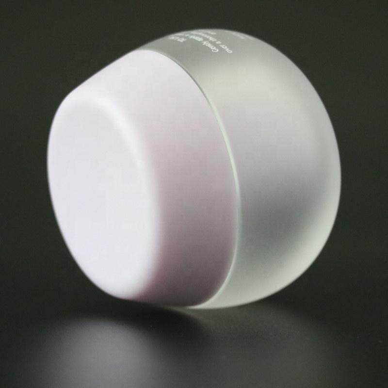Cosmetic Packaging Oval Ball Shape Frosted Acrylic Cosmetic Cream Jar 50g