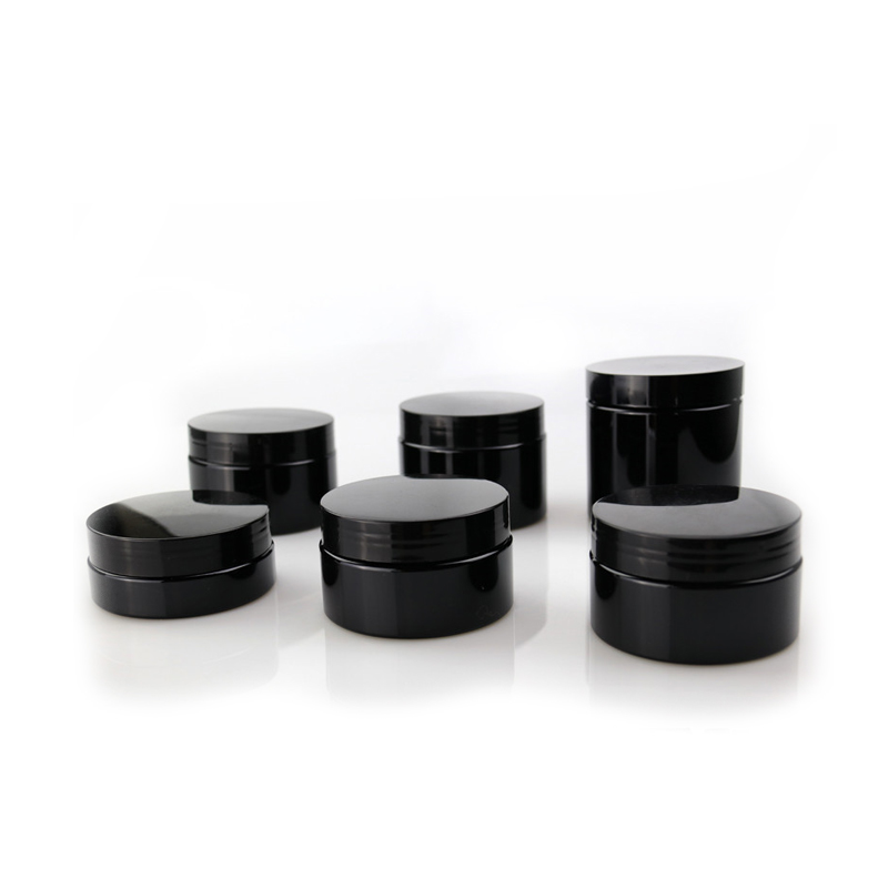 Cosmetic Packaging PET Nail Art 100ml Empty Black Cover Plastic Medicine Jar Pill Bottle Lush