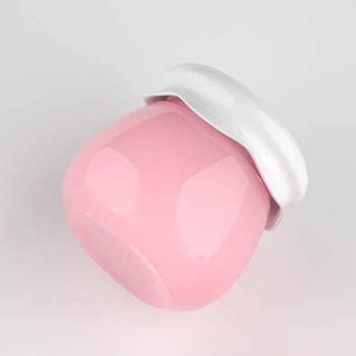 Cosmetic Packaging Pink PP Cream Jar with White Lid 10ml