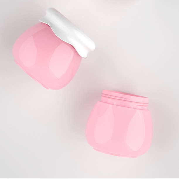Cosmetic Packaging Pink PP Cream Jar with White Lid 10ml