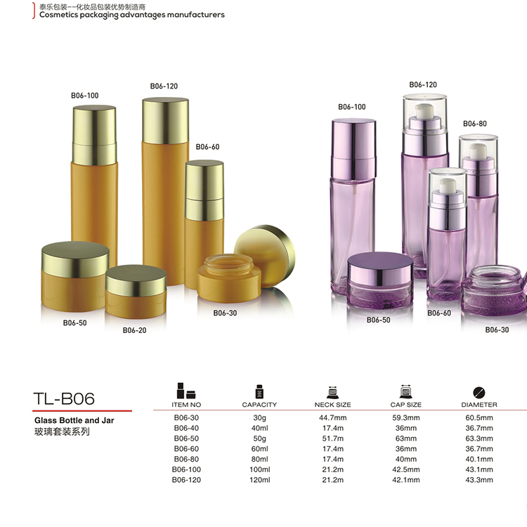 Cosmetic Packaging Supplier Skin Care Luxury Containers Lotion Bottle and Cream Jar for Cosmetics Glass Screen Printing