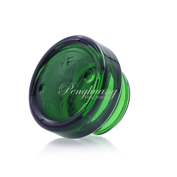 Cosmetic Packing Glass Jars Green Glass Body Cream Container Frosted Glass Jar 50ml With Cap