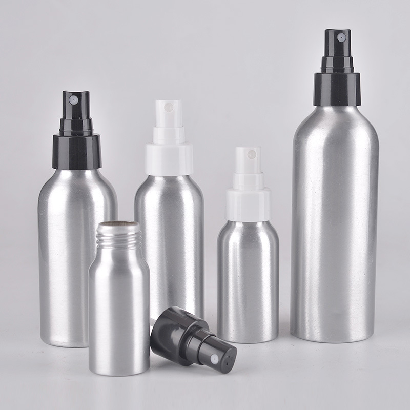 Cosmetic Perfume Packaging Silver 150ml 200ml 500ml Aluminum Bottle