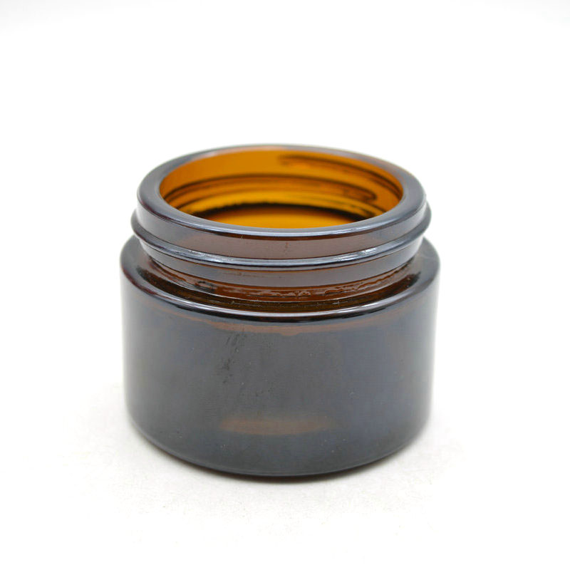 Cosmetic Personal Care Packaging 30ml Amber Lip Balm Small Container Glass Jar With screw cap