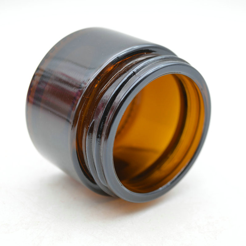 Cosmetic Personal Care Packaging 30ml Amber Lip Balm Small Container Glass Jar With screw cap