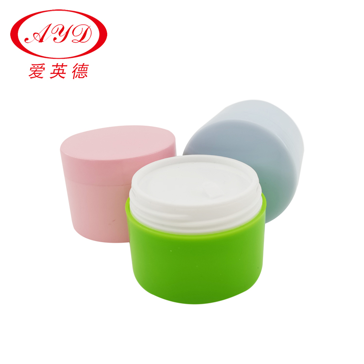 Cosmetic Sample Packing Container Colorful Empty Polypropylene PP Thin Double Wall Jar With Disc Lid