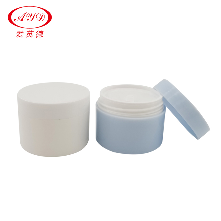 Cosmetic Sample Packing Container Colorful Empty Polypropylene PP Thin Double Wall Jar With Disc Lid