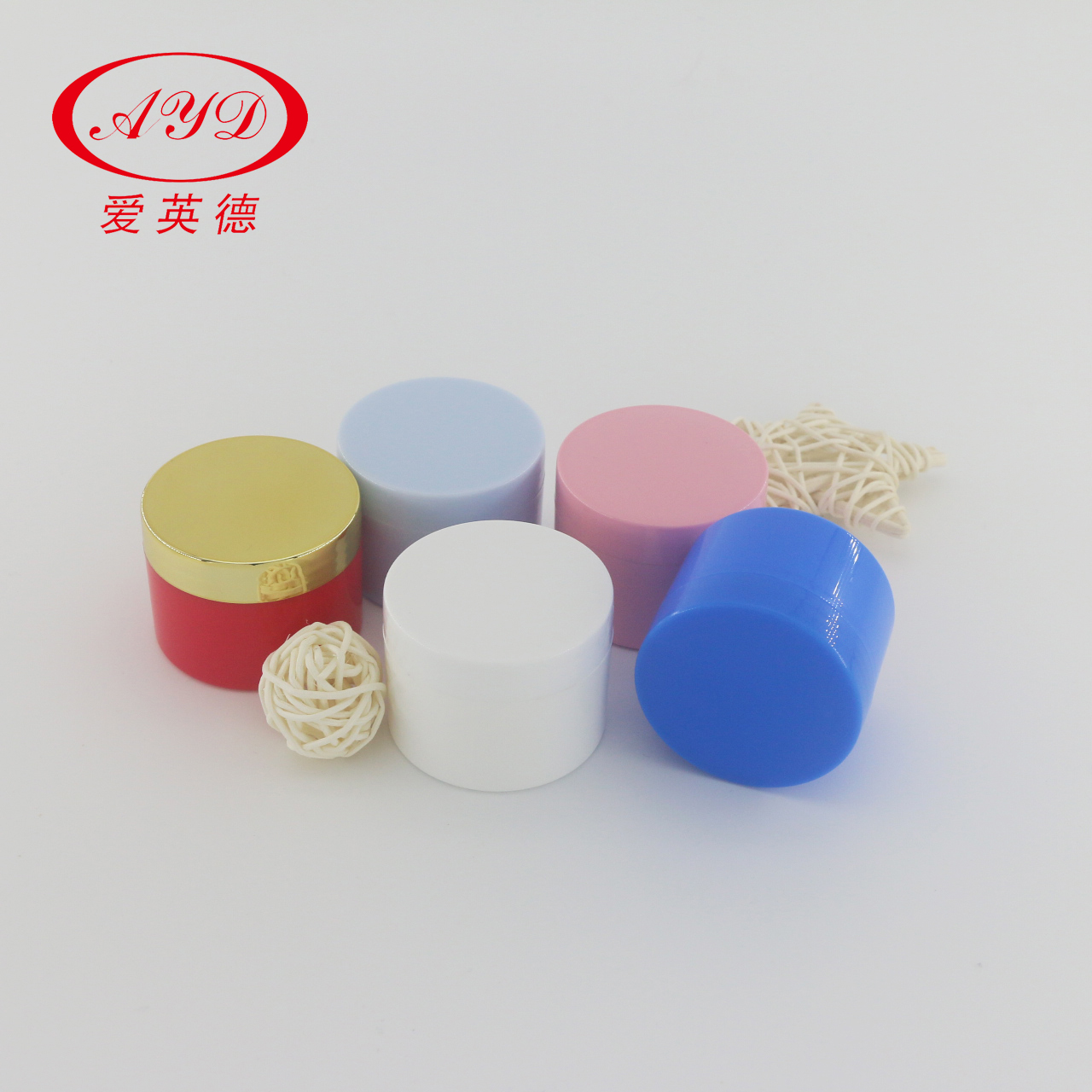 Cosmetic Sample Packing Container Colorful Empty Polypropylene PP Thin Double Wall Jar With Disc Lid
