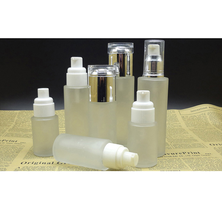Cosmetic Serum Bottle With Dropper And Jar 30G 50G 1Oz 2Oz 4Oz Frosted Bottles