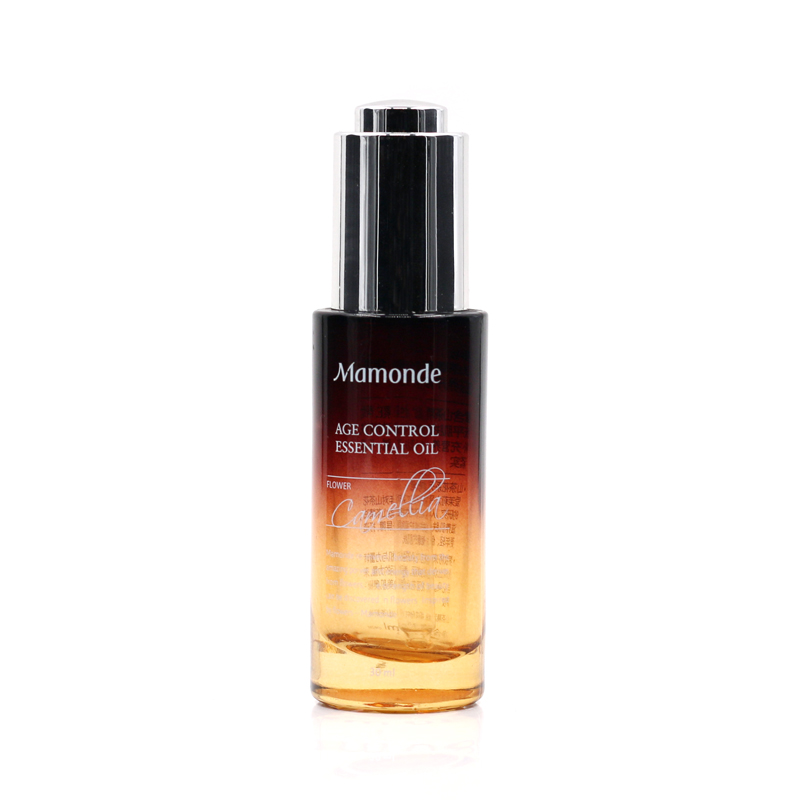 Cosmetic Serum Essential Oil glass bottle with white silver electroplated dropper