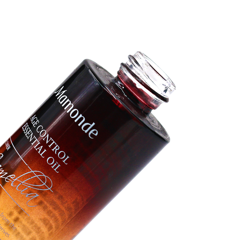 Cosmetic Serum Essential Oil glass bottle with white silver electroplated dropper