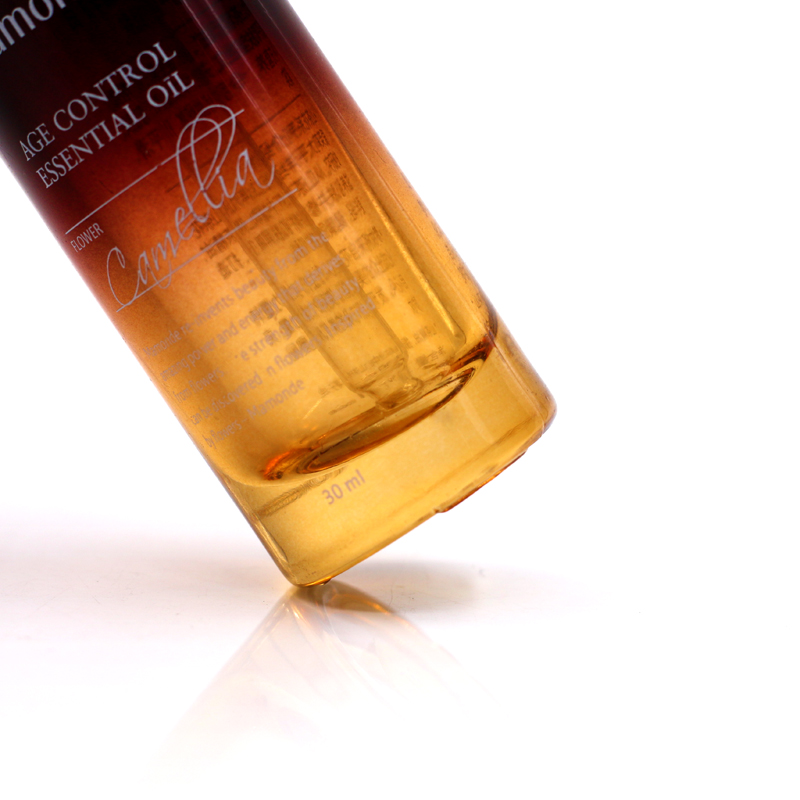 Cosmetic Serum Essential Oil glass bottle with white silver electroplated dropper