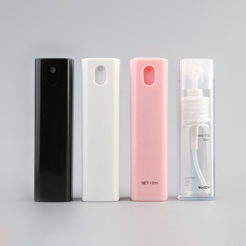 Cosmetic Square Pink Mini Pocket Fine Face Mist 10ml Glass Spray Perfume Bottles