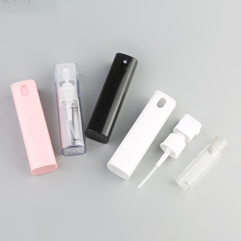 Cosmetic Square Pink Mini Pocket Fine Face Mist 10ml Glass Spray Perfume Bottles