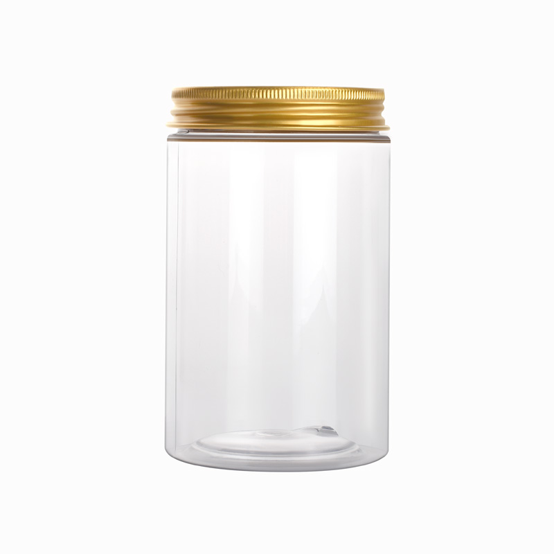 Cosmetic Travel 50ml-250ml 2 Oz Cream Container Pot Silver Aluminum Lid Cap Clear Plastic Empty PET Jar