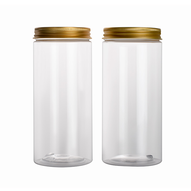 Cosmetic Travel 50ml-250ml 2 Oz Cream Container Pot Silver Aluminum Lid Cap Clear Plastic Empty PET Jar