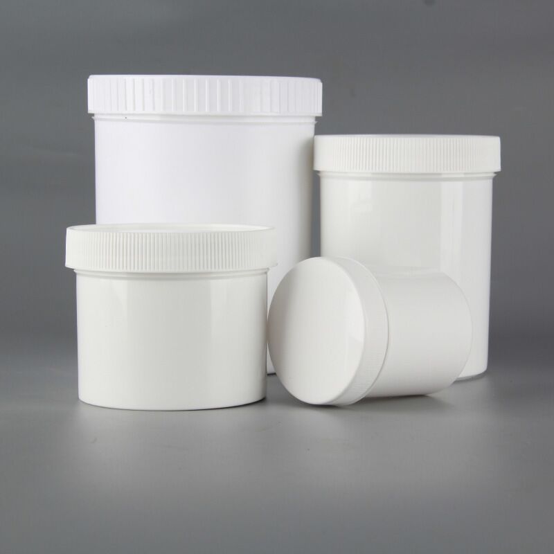 Cosmetic Use Gloss White 250ml 8oz PP Plastic Jar With Ribbed Screw Lid For Hair Condition/ Face Moisture Cream