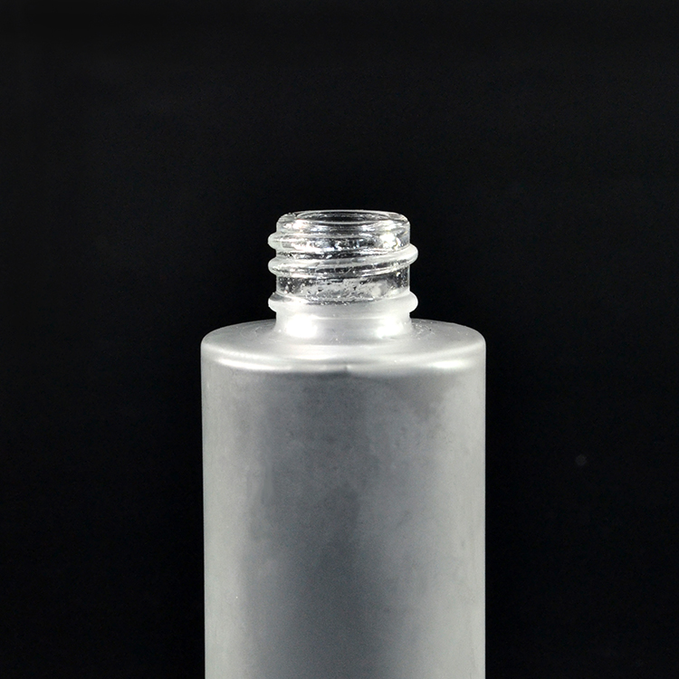 Cosmetic bamboo bottle e juice 30ml flat shoulder essential oil frosted glass dropper bottle with bamboo cap