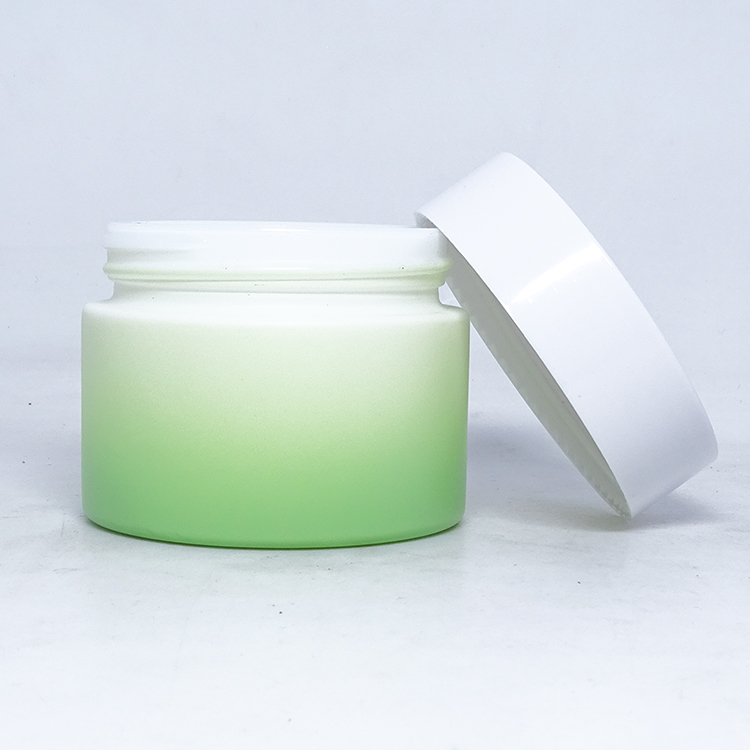 Cosmetic big 100g 50g 30g 20g 15g matte pink porcelain opal white skin care face cream jar with pink colored lid