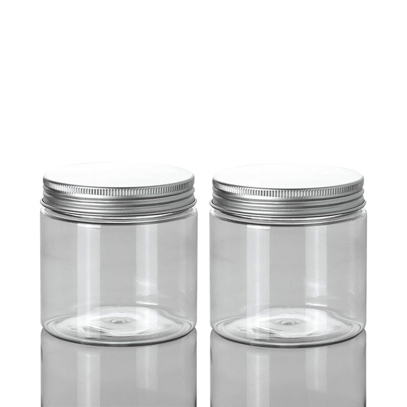Cosmetic clear plastic jar 100ml 120ml 150ml 200ml 4 oz plastic cosmetic jars with screw top lids