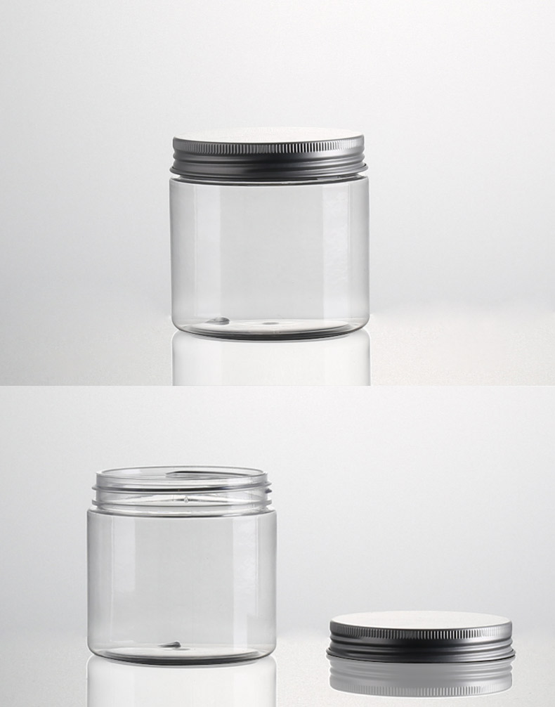 Cosmetic clear plastic jar 100ml 120ml 150ml 200ml 4 oz plastic cosmetic jars with screw top lids