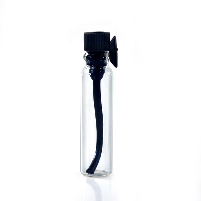 Cosmetic container 1ml 2ml 3ml glass perfume vials with rubber stopper