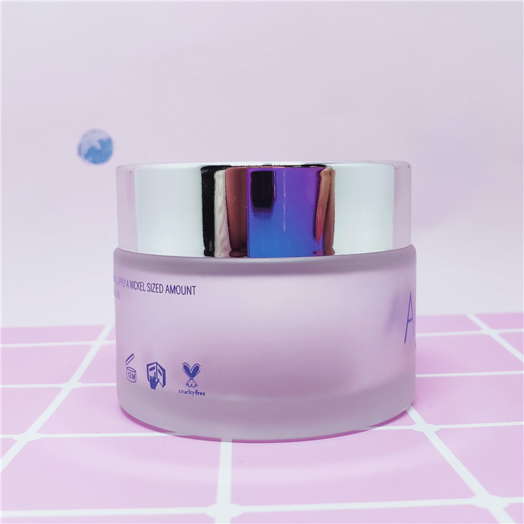 Cosmetic container 30ml 1oz frosted glass jars for skin care