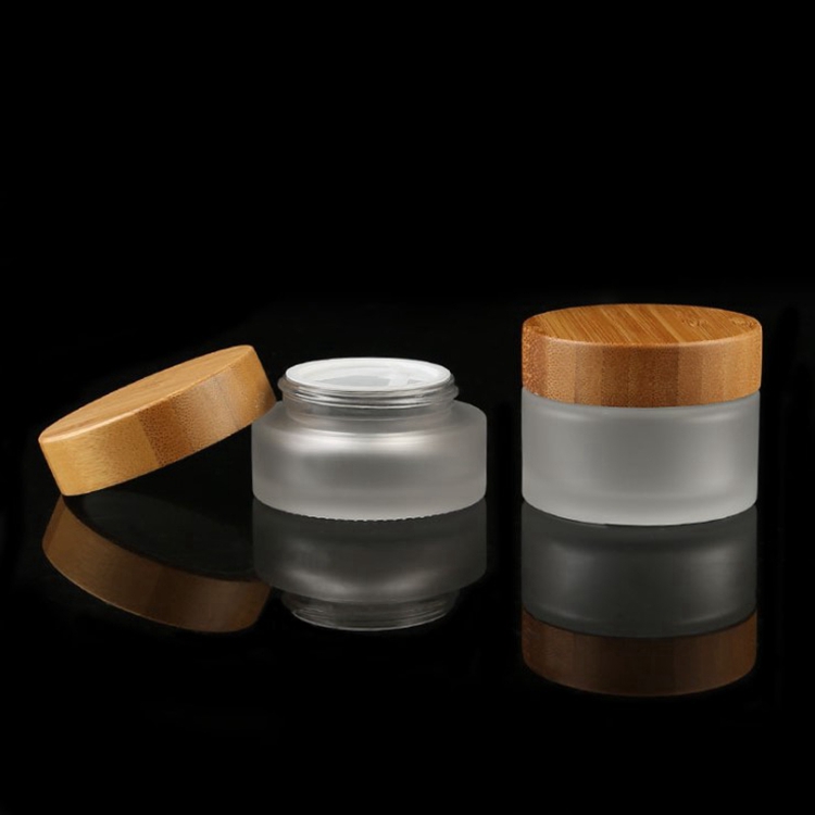 Cosmetic container 30ml 1oz frosted glass jars for skin care