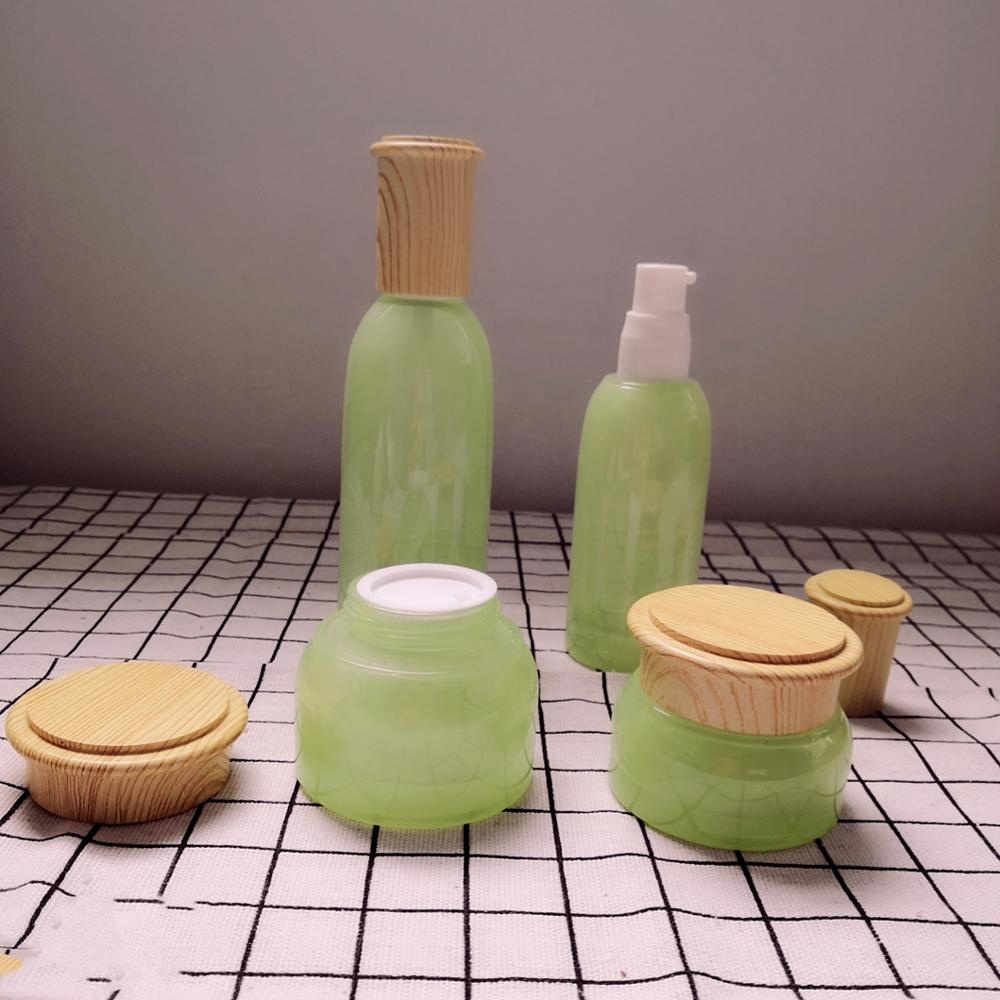Cosmetic container and packaging luxury skin care bottles and empty cosmetic glass jar