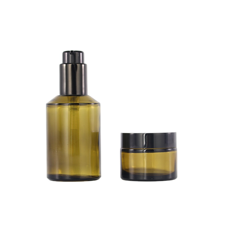 Cosmetic cosmetic packaging pump lotion bottle and cream jar