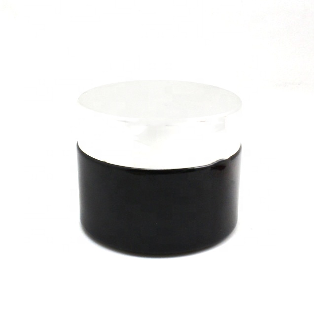 Cosmetic cream container makeup night cream 50g Glass Straight Sided Jars With ABS Lid