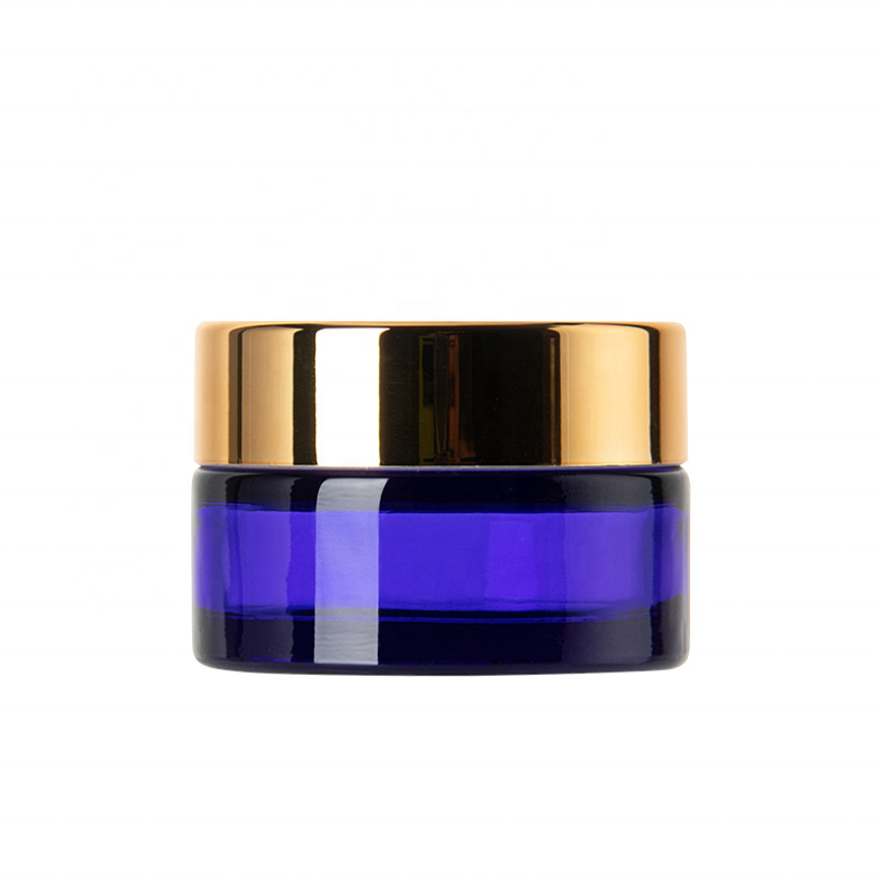 Cosmetic cream jar 20g 30g 50g blue glass jars for cosmetics