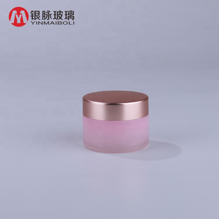 Cosmetic cream jar 30g clear custom spraying colorful container glass bottle jar for personal skin care