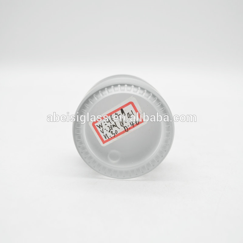 Cosmetic cream jars 20g 20ml amber glass jar with black cap