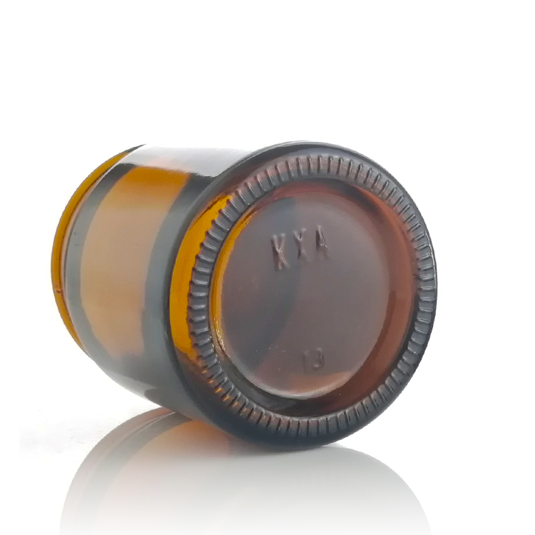 Cosmetic cream jars 5g 10g 15g 20g 30g 50g 100g 1oz 2oz Amber glass jar with gold silver black cap